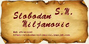 Slobodan Miljanović vizit kartica